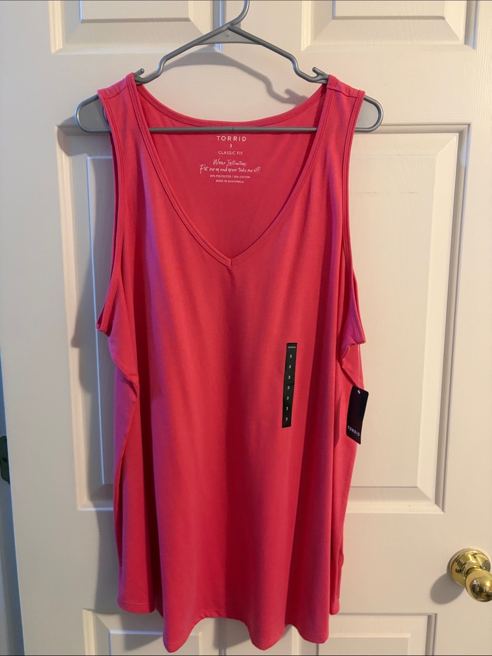 torrid Hot Pink Sleeveless V-Neck Tank